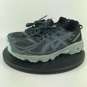 Asics Gel-Venture 6 Gray/Green Trail Running Shoes 1012A504 Women's Size 8.5